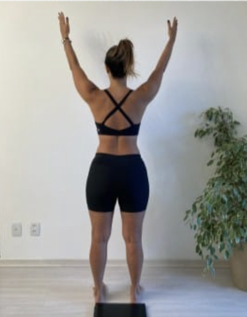 Posterior braços elevados a 180°